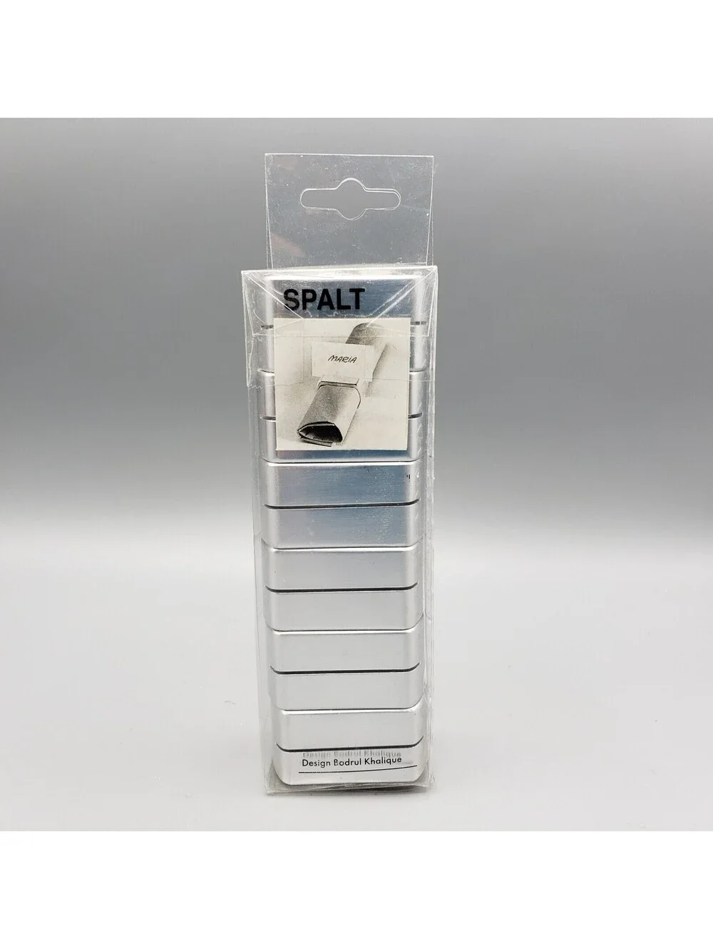 IKEA SPALT Silver Napkin Rings Name Card Holder NIP Model 200.596.07 Metal READ
